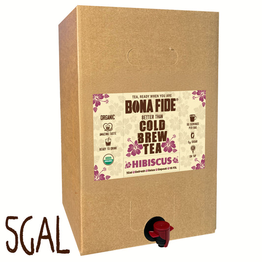 Hibiscus - 5 Gallon (18.93L) - Better Than Cold Brew Tea Bag In Box (BIB)