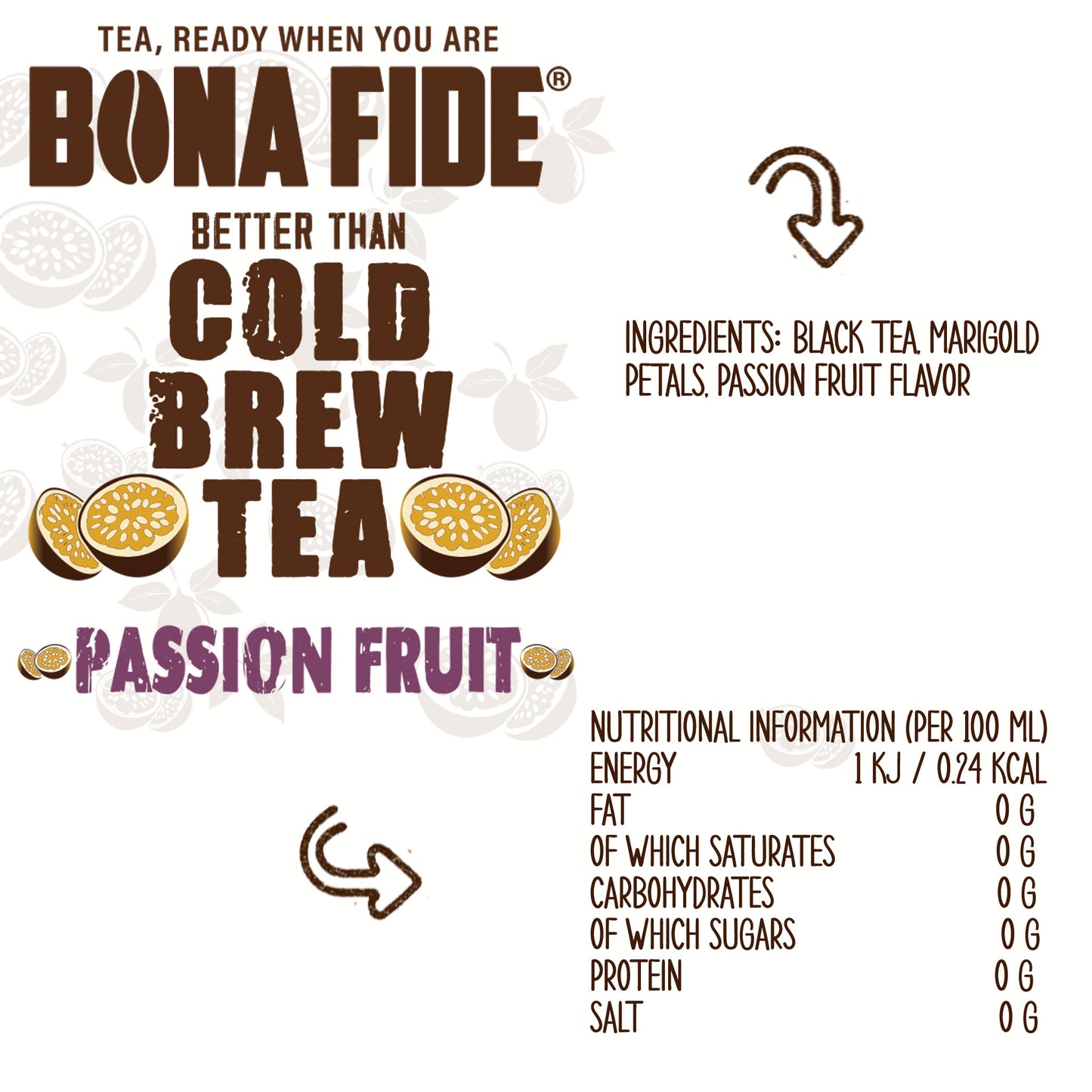 Passion Fruit 3L - 101oz , Better Than Cold Brew Tea Bag In Box (BIB)