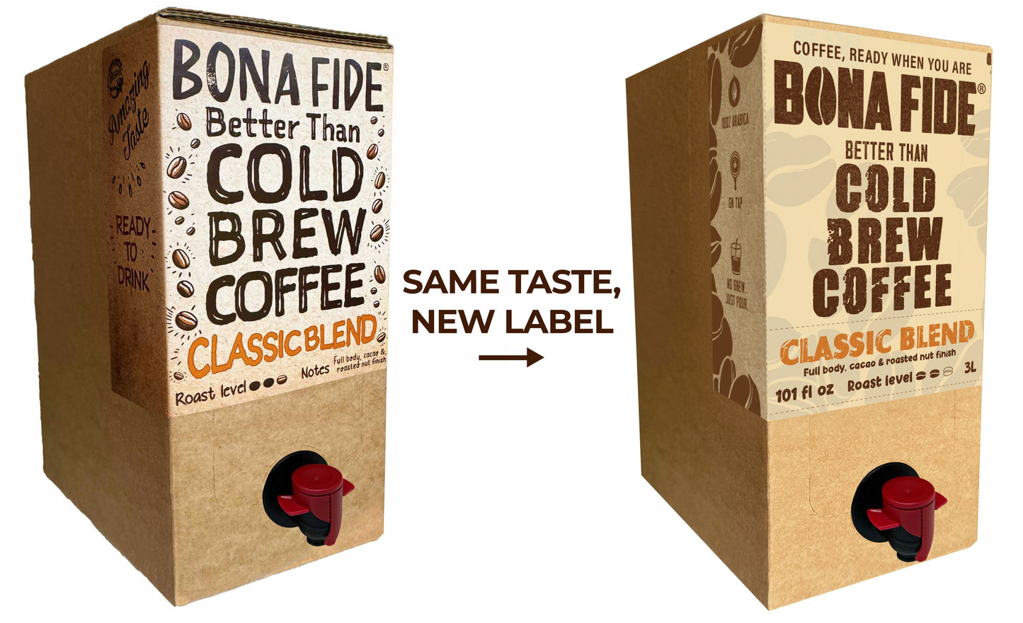 Classic Blend 3L 101oz , Better Than Cold Brew Coffee Bag In Box (BIB)
