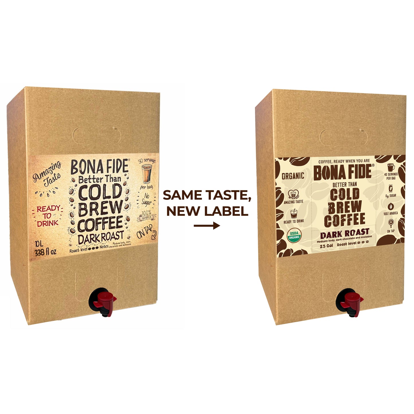 Dark Roast Blend - 2.5 Gallon - Better Than Cold Brew Coffee Bag In Box (BIB)