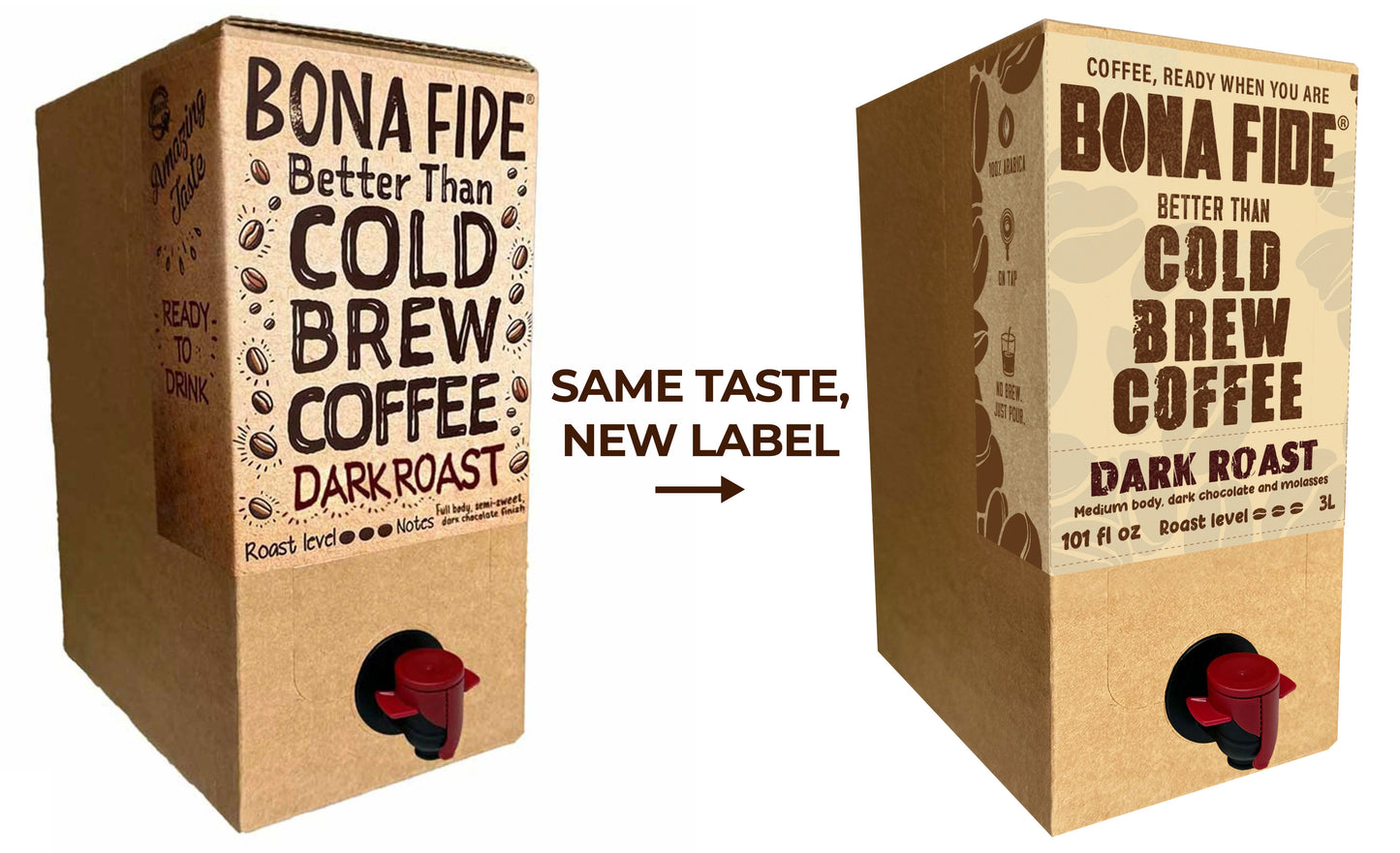 Dark Roast 3L 101oz , Better Than Cold Brew Coffee Bag In Box (BIB)