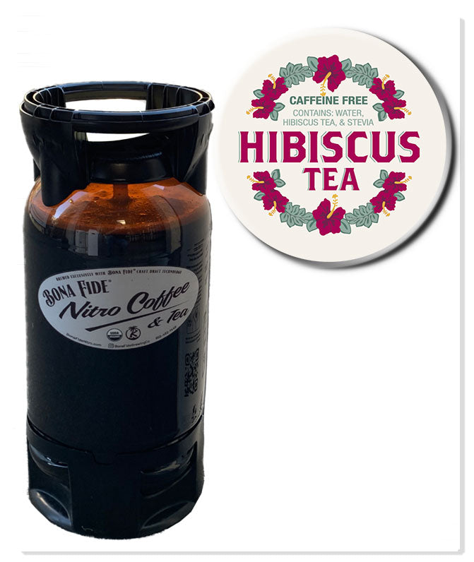 Cold Brew Tea In Keg, Hibiscus Nitro Or Flat Tea By Bona Fide
