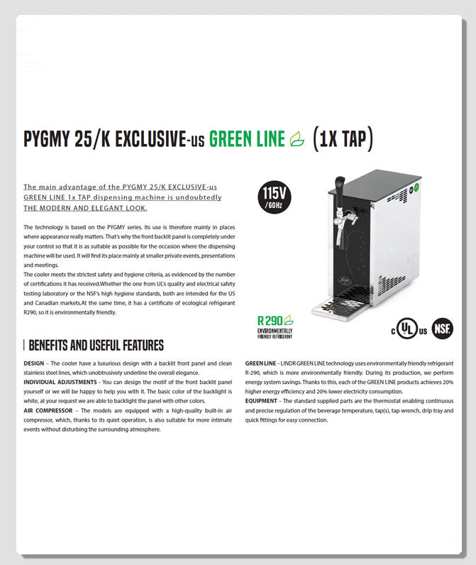 Cold Brew Coffee And Tea Countertop Flash Chiller w/Compressor, Sankey D PET Keg - Cafe Starter KIT + FREE Keg