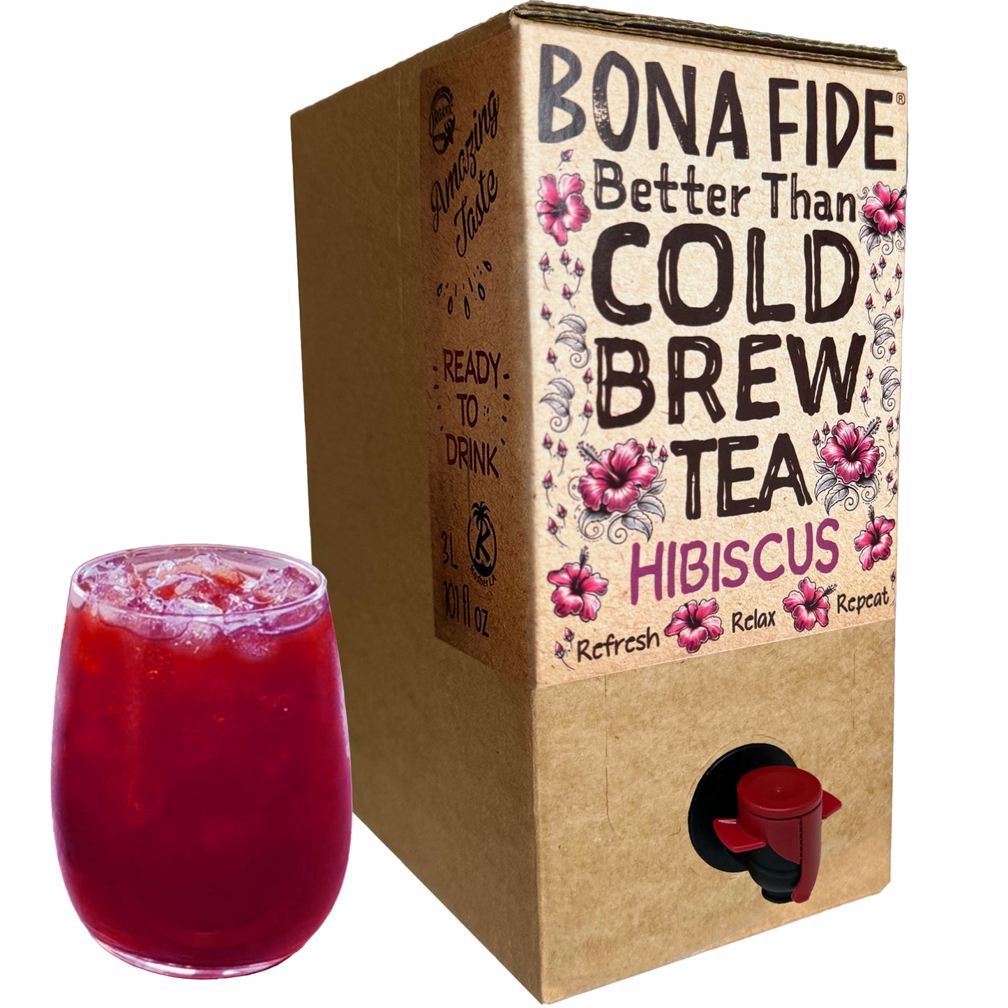Better Than Cold Brew Tea Bag In Box (BIB) Hibiscus 3L 101FLoz