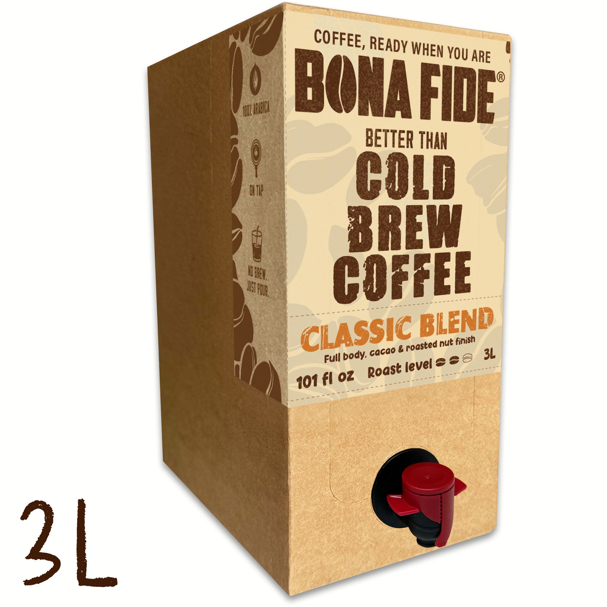 Classic Blend 3L 101oz , Better Than Cold Brew Coffee Bag In Box