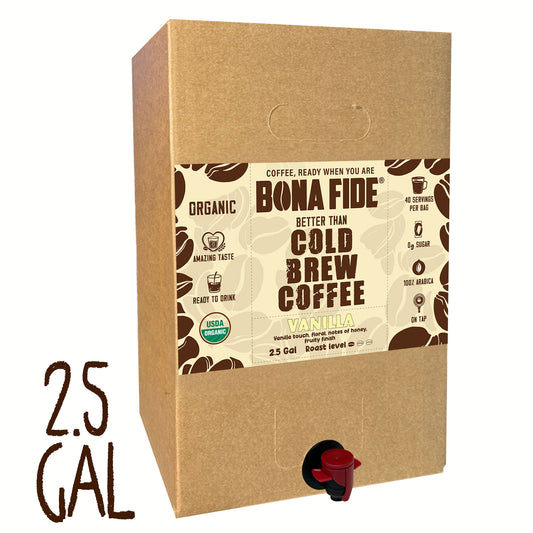 Vanilla - 2.5 Gallon - Better Than Cold Brew Coffee Bag In Box (BIB)