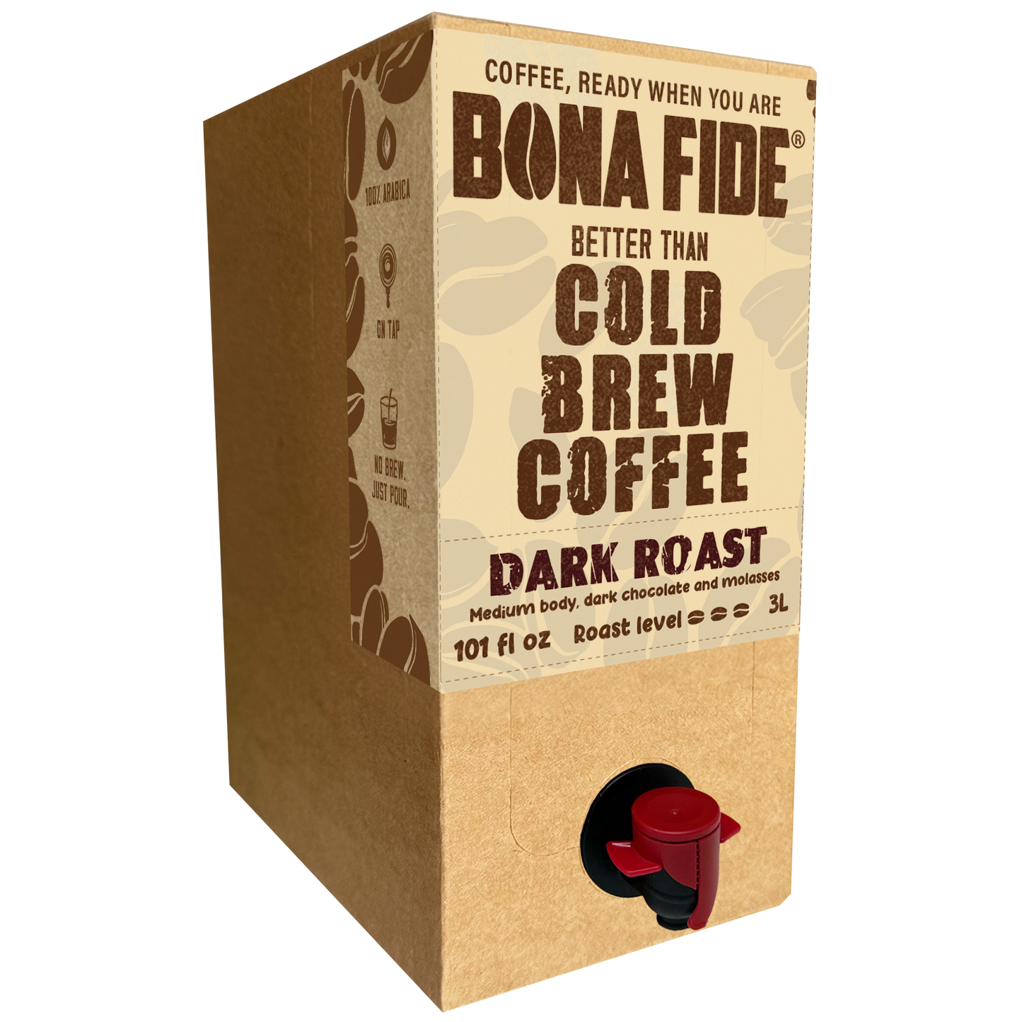 Dark Roast 3L 101oz , Better Than Cold Brew Coffee Bag In Box (BIB)
