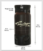 Size of PET Caveman Nitro Coffee keg 