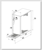 Double Faucet Countertop Flash Chiller w/ Compressor