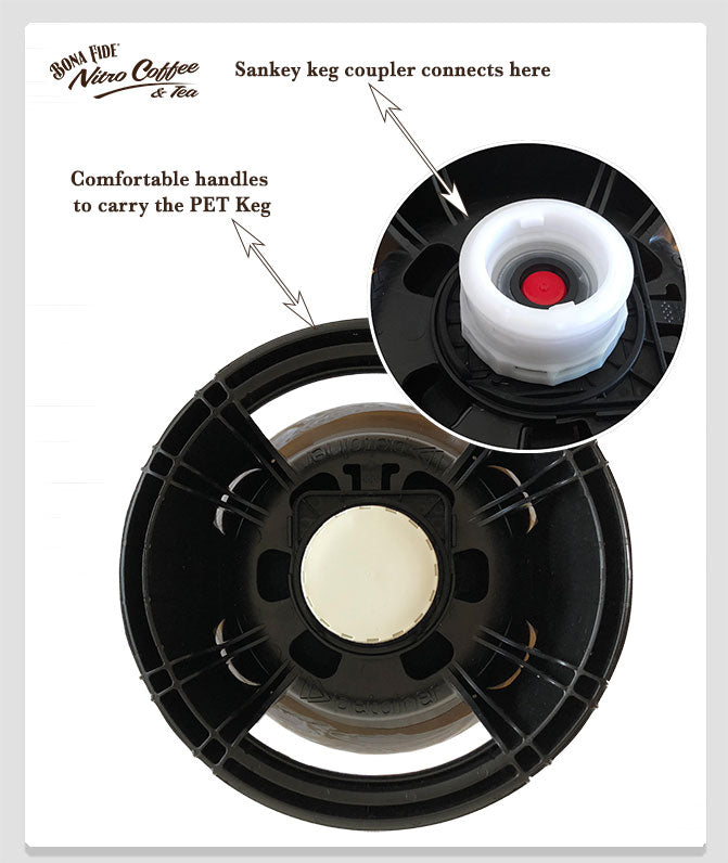 Coupler fitting PET Keg for nitro machine